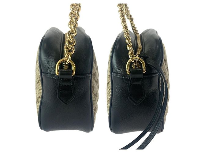 Borsa a Spalla Trapuntata Gucci GG Marmont Marrone Beige - vista 8