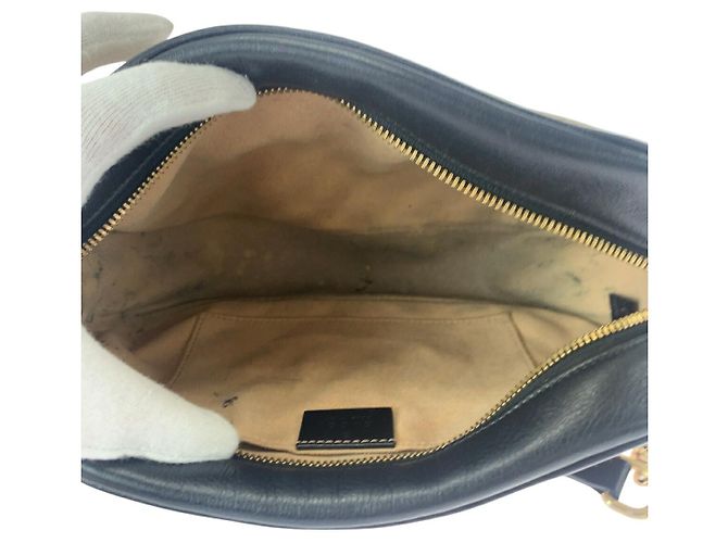 Borsa a Spalla Trapuntata Gucci GG Marmont Marrone Beige - vista 9