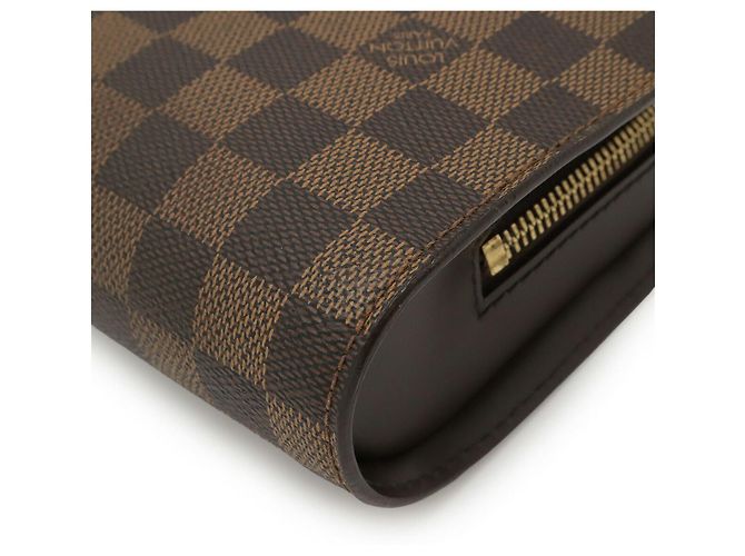 Pochette en toile Damier Louis Vuitton Marron - vue 3
