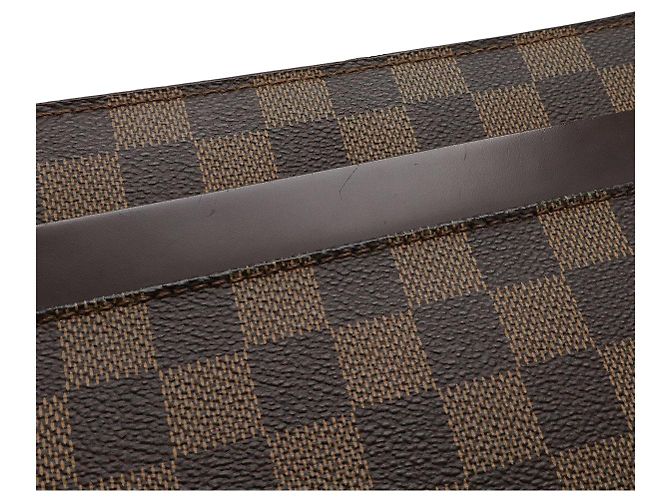 Pochette en toile Damier Louis Vuitton Marron - vue 4