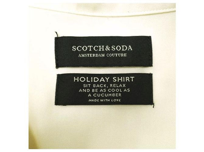 Autre Marque Camisa Scotch & Soda con estampado de vacaciones 100% Lyocell Beige - vista 7