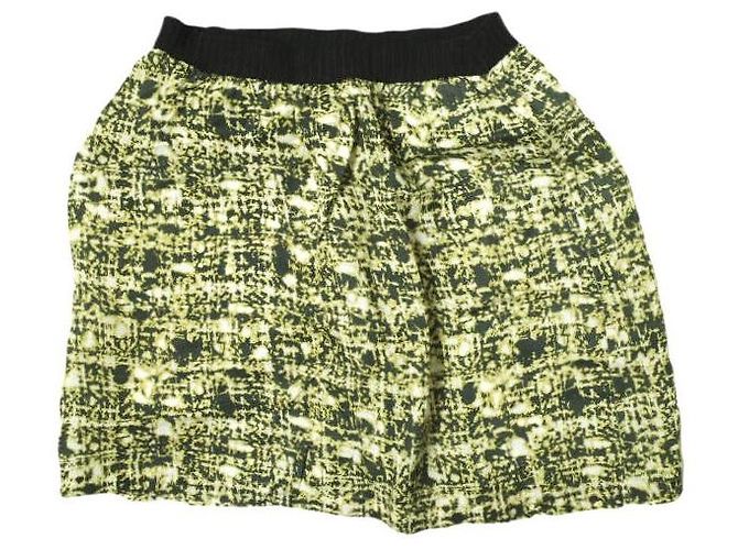 Autre Marque Saia de Cupro Estampada TOGA PULLA Preto Amarelo - vista 2