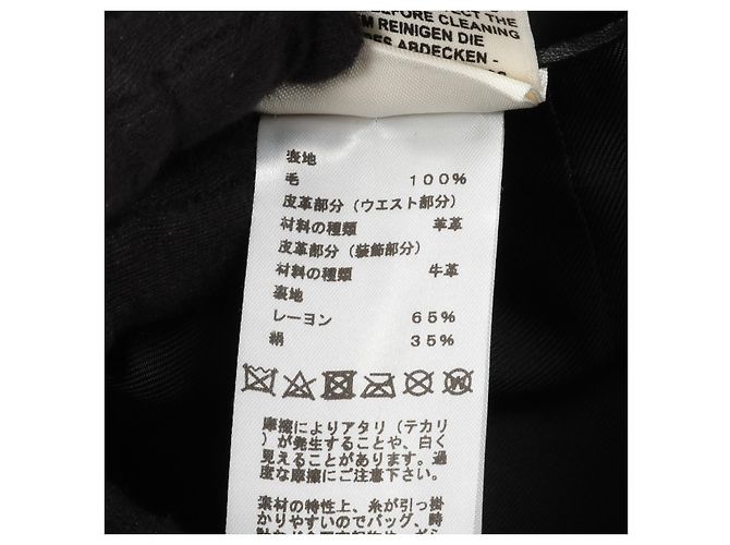 Pantalones de cuero de cordero de lana Hermès Negro - vista 4