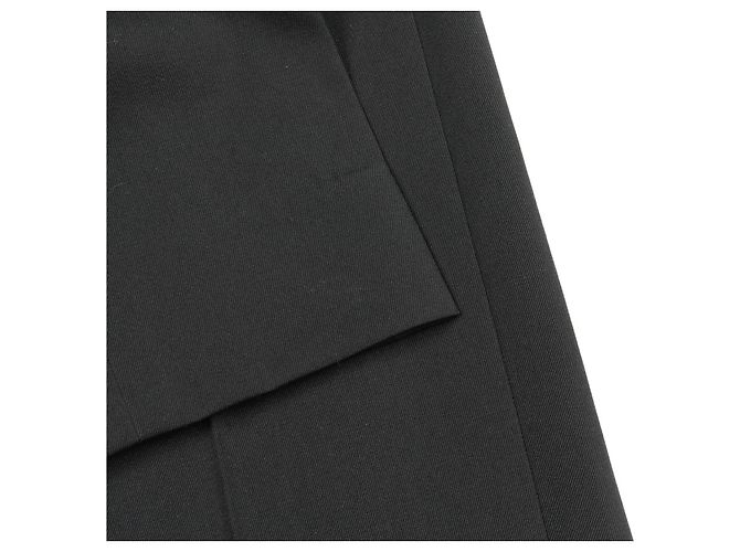 Pantalones de cuero de cordero de lana Hermès Negro - vista 7