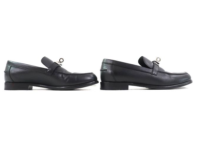 Mocassins de couro com fivela Kelly Destin da Hermès Preto - vista 4
