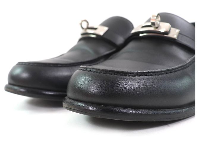 Mocassins de couro com fivela Kelly Destin da Hermès Preto - vista 7