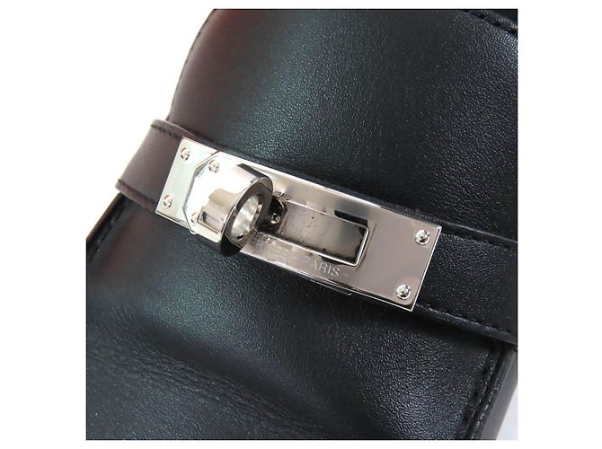 Mocassins de couro com fivela Kelly Destin da Hermès Preto - vista 9
