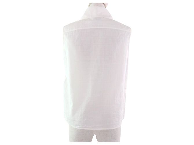 Chanel Baumwollbluse Weiß - Ansicht 3