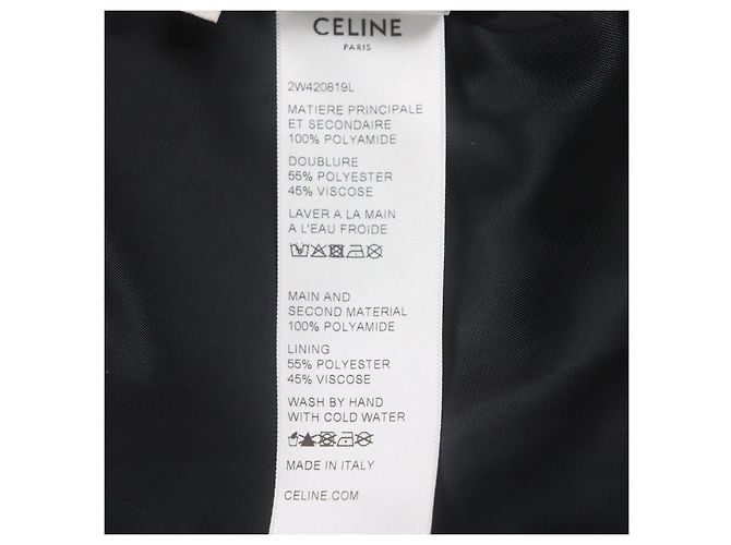 Céline Chaqueta de cuadros holgada Celine Negro Plata Blanco - vista 10