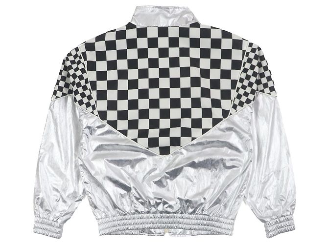 Céline Chaqueta de cuadros holgada Celine Negro Plata Blanco - vista 3