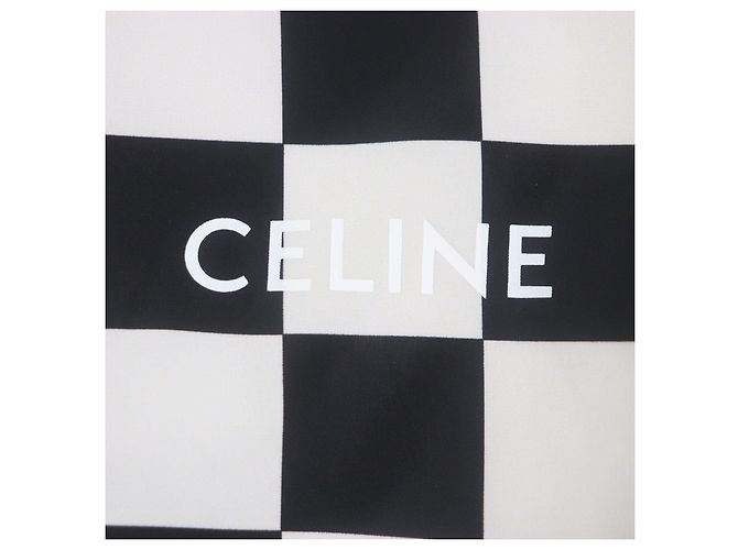 Céline Chaqueta de cuadros holgada Celine Negro Plata Blanco - vista 5