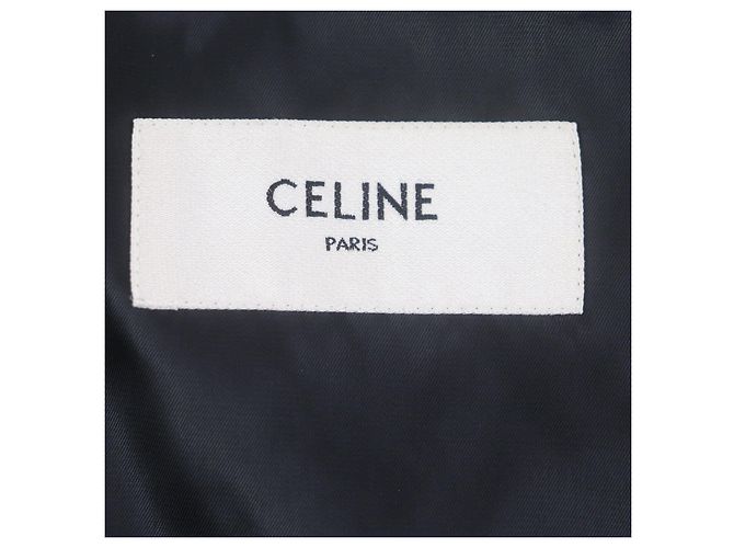Céline Chaqueta de cuadros holgada Celine Negro Plata Blanco - vista 8