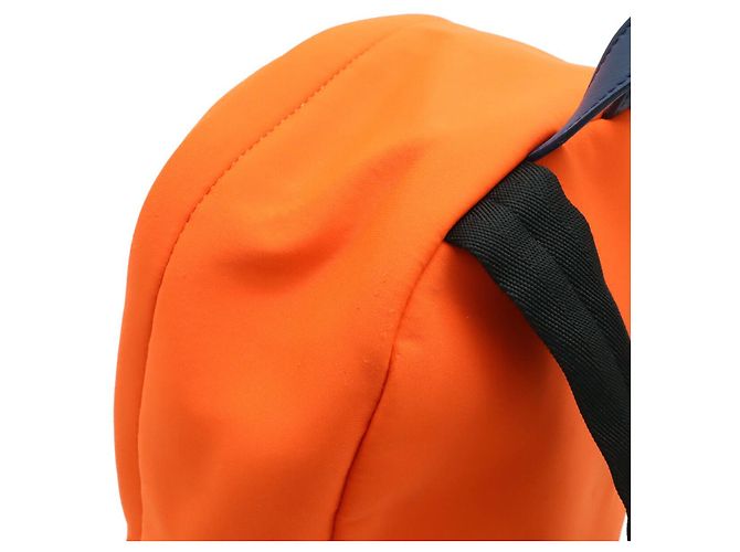 Fendi FRESH FENDI Neoprene Leather Backpack Black Orange - view 5