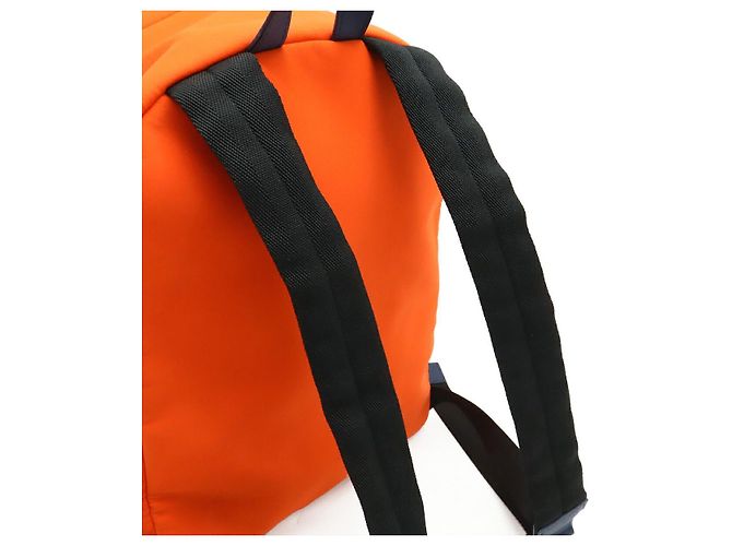 Fendi FRESH FENDI Neoprene Leather Backpack Black Orange - view 6