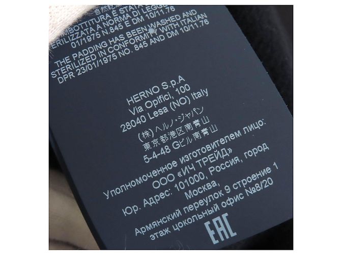Autre Marque Abrigo de lana y plumón Herno PI1214D Azul Azul marino - vista 12
