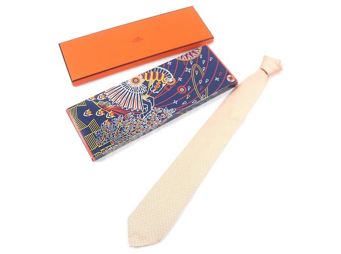 Hermès Hermes Silk Tie Blue Orange - view 2