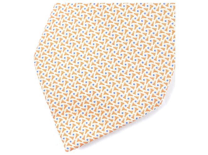 Hermès Hermes Silk Tie Blue Orange - view 3