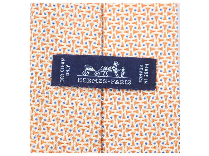 Hermès Hermes Silk Tie Blue Orange - view 6