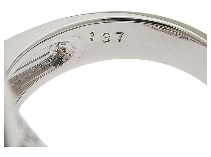 Autre Marque Pt900 Platin Perlen-Diamantring Silber - Ansicht 6