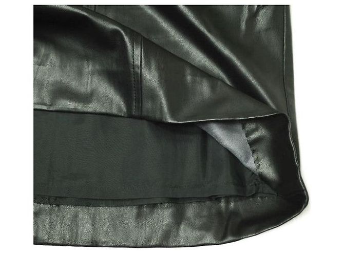 Autre Marque Falda de cuero sintético H BEAUTY&YOUTH Negro - vista 8