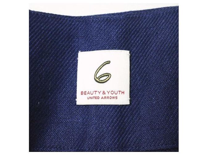 Autre Marque Gonna aderente in lino ROKU BEAUTY&YOUTH UNITED ARROWS Blu Blu navy - vista 3