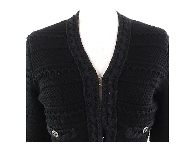 Cárdigan de algodón con botón COCO de Chanel Negro - vista 4