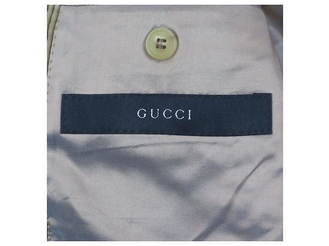 Chaqueta a medida de algodón Gucci Beige - vista 6