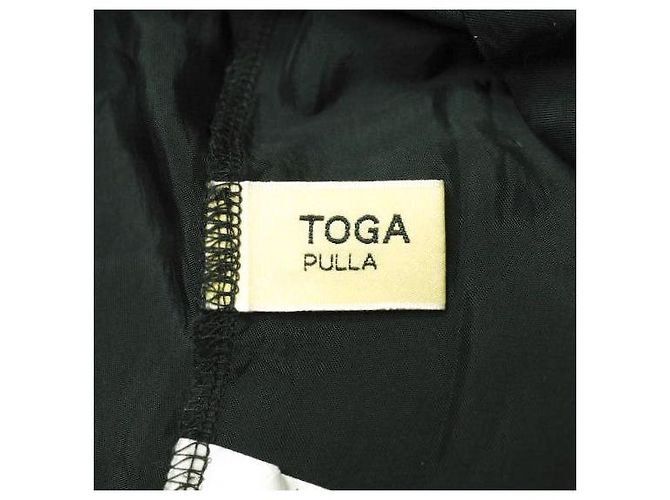 Autre Marque TOGA PULLA Neues Typ Elastisches Cupro Kleid Schwarz Pink - Ansicht 8