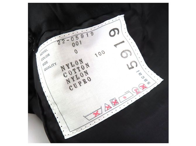 Pantalones de nylon mix de Grosgrain Sacai Negro - vista 8