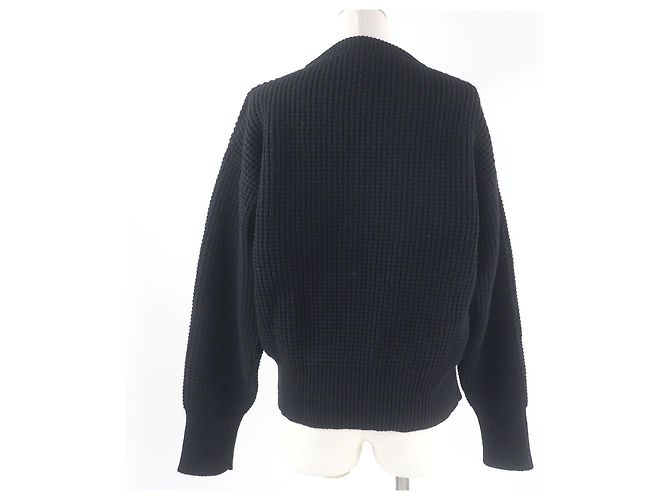 Maglione in lana con patch logo Louis Vuitton Nero - vista 4