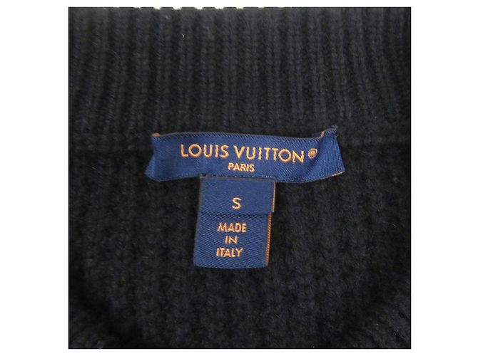 Maglione in lana con patch logo Louis Vuitton Nero - vista 6