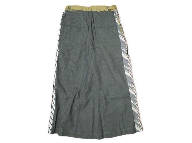Autre Marque Falda larga de algodón y nylon AL2B445 Beige - vista 2