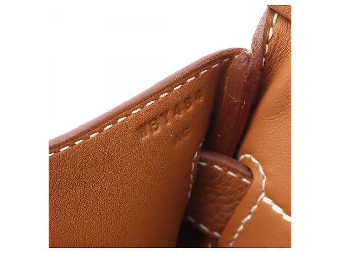Hermès Borsa a vita Hermes Kelly Akkad PM Togo Marrone D'oro - vista 5