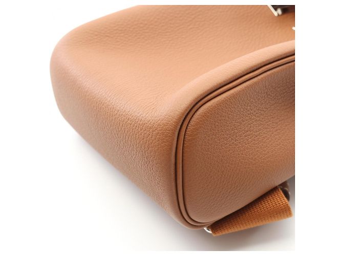 Hermès Borsa a vita Hermes Kelly Akkad PM Togo Marrone D'oro - vista 6