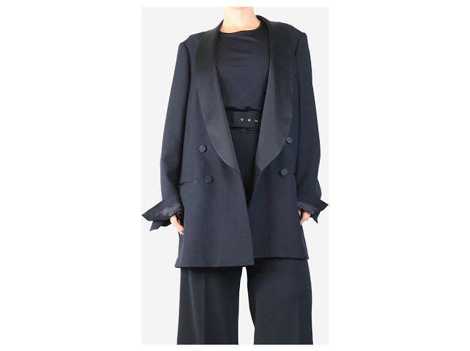 Dries Van Noten Schwarze doppelt-knöpfte Smokingjacke - Größe M - Ansicht 4