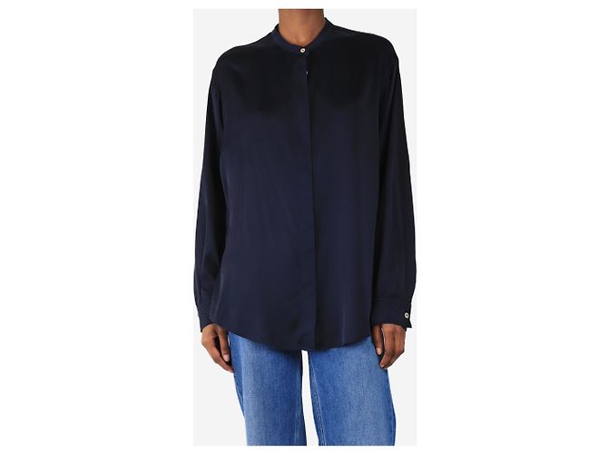 Forte Forte Blusa de seda azul marino - talla UK 8 - vista 3