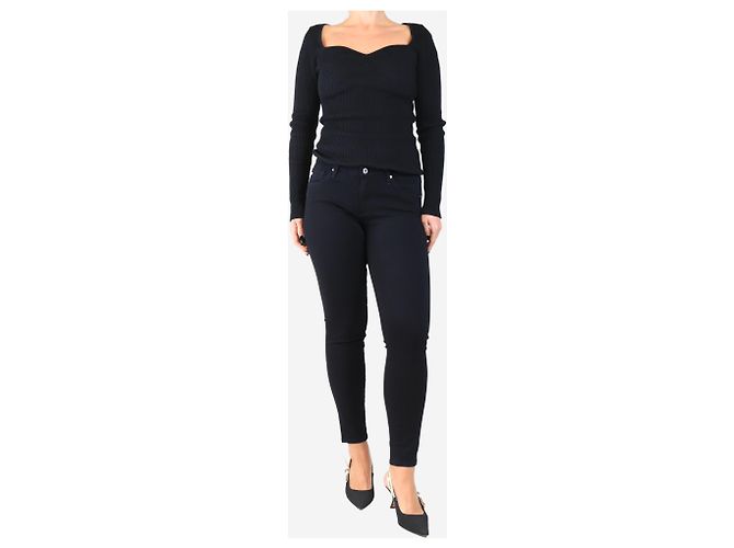 Adriano Goldschmied Schwarze Skinny-Jeans - Größe UK 12 - Ansicht 2