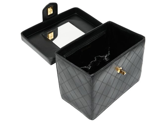 Chanel Bicolor Vanity Schultertasche Schwarz - Ansicht 8