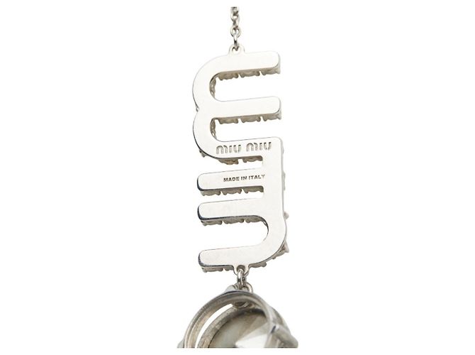 Collana in strass argento Miu Miu - vista 5