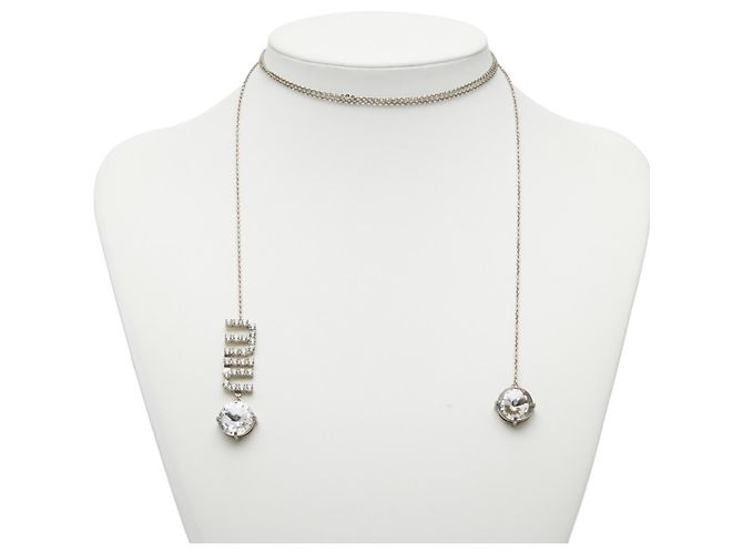 Collana in strass argento Miu Miu - vista 7