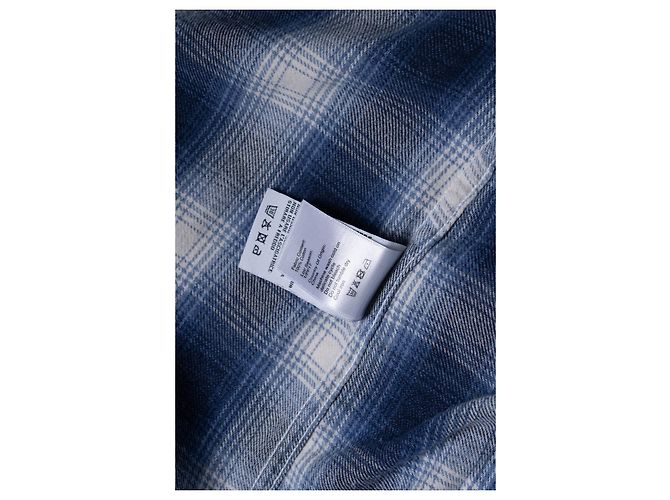 R13, mini abito in flanella a quadri AXL oversize Blu - view 5