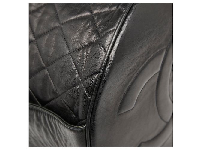 Bolso de cadena con drawstring matelassé Coco Mark de CHANEL Negro - vista 7