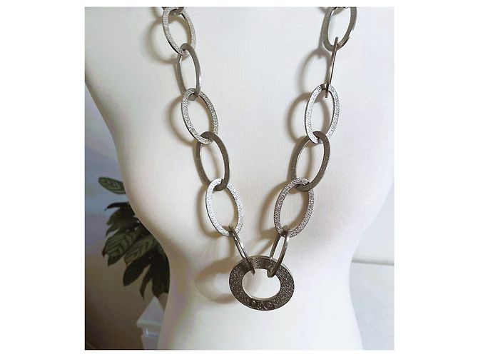Magnifica collana acciaio argento DOLCE & GABBANA collezione "Stone" - vista 13