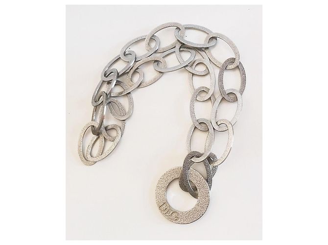 Magnifica collana acciaio argento DOLCE & GABBANA collezione "Stone" - vista 3