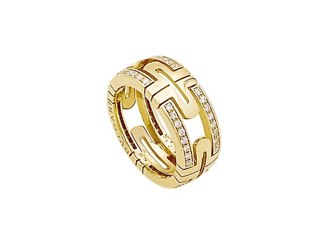 Anello Bulgari, "Parentesi", oro giallo e diamanti. - vista 2