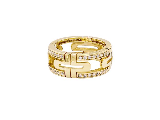 Anello Bulgari, "Parentesi", oro giallo e diamanti. - vista 4
