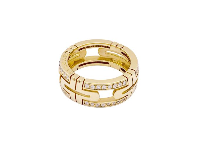 Anello Bulgari, "Parentesi", oro giallo e diamanti. - vista 5