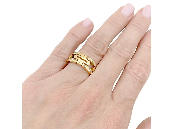 Anello Bulgari, "Parentesi", oro giallo e diamanti. - vista 6