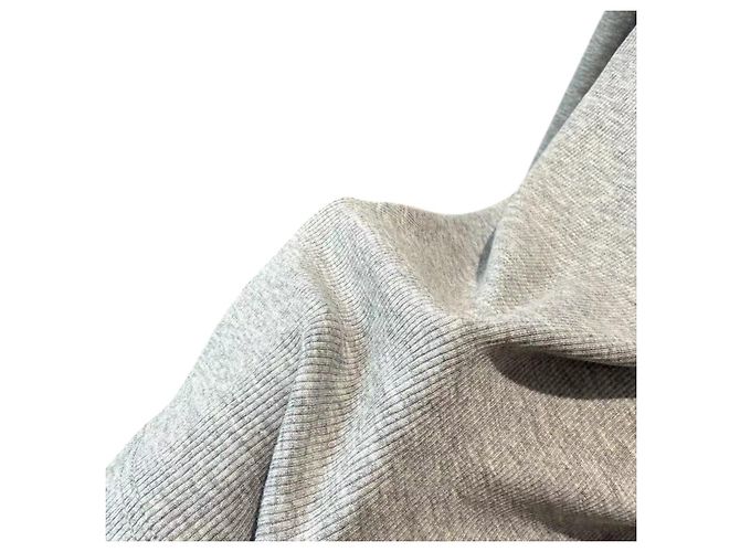 Totême toteme Top de jersey de algodón elástico acanalado gris para mujeres - vista 5