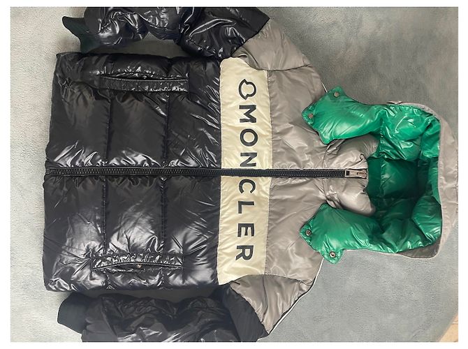 Moncler taglia S (14 anni) Nero Verde Grigio - vista 2